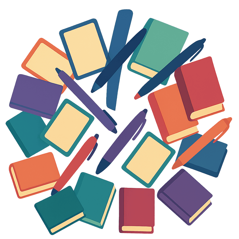 Livres et crayons logo