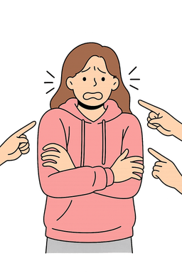 Fille qui se fait critiquer