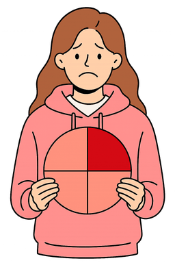 Fille qui tient un graphique